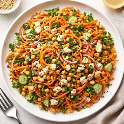 Carrot chickpea salad