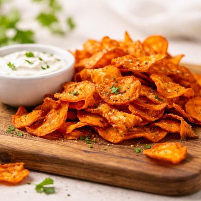 Carrot chips and ranch