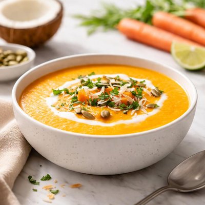 Carrot coconut soup