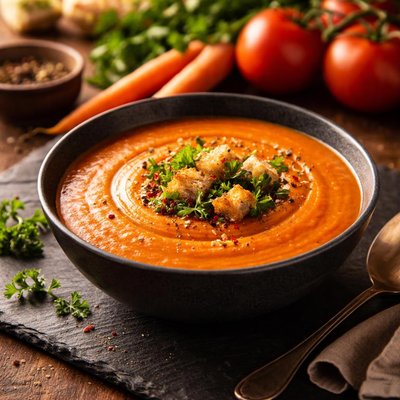 Carrot tomato soup
