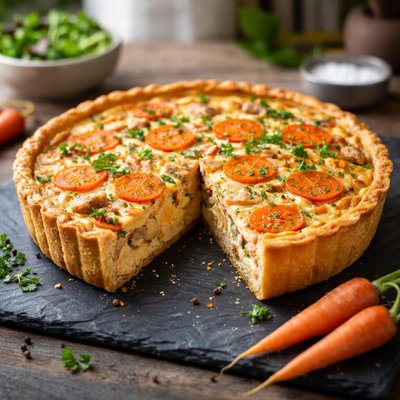 Carrot tuna quiche