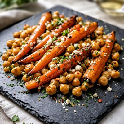 Carrots and chickpeas