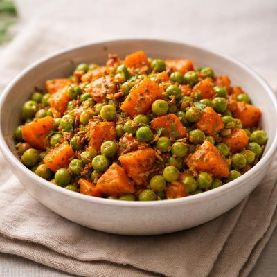 Carrots and peas sabzi