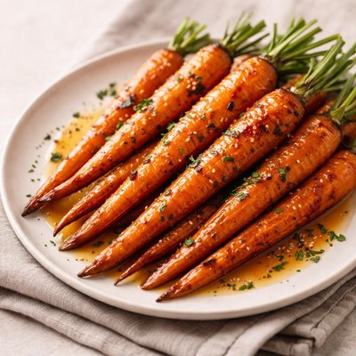 Carrots with maple syrup