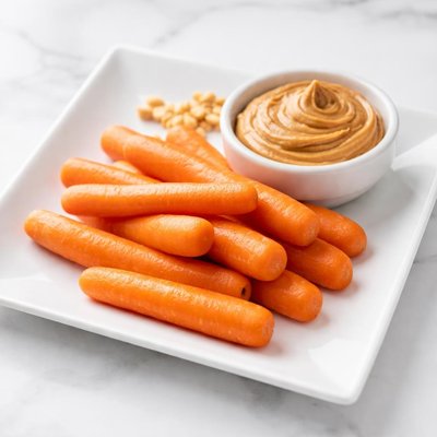Carrots with peanut butter