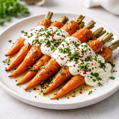 Carrots with sour cream