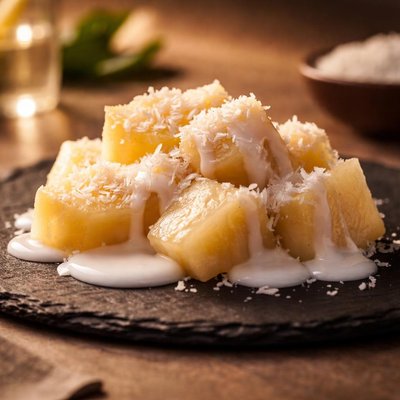 Casava with coconut milk