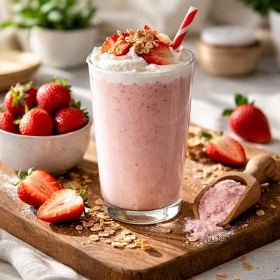 Casein shake strawberry