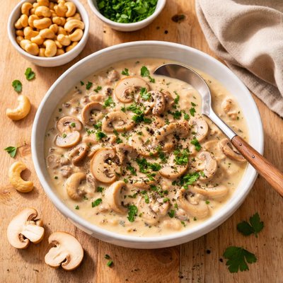 Cashew mushroom sauce