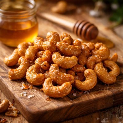 Cashew nuts with honey