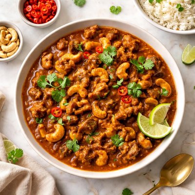 Cashew rendang curry