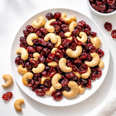 Cashews and cranberries
