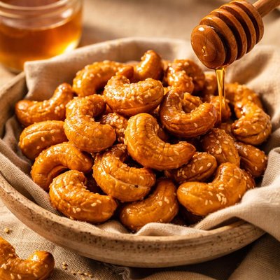 Cashews with honey
