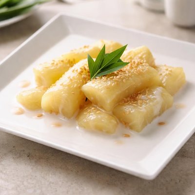 Cassava in coconut milk