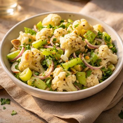 Cauliflower and celery salad