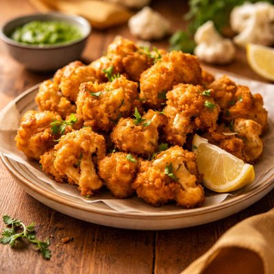 Cauliflower besan deep fry