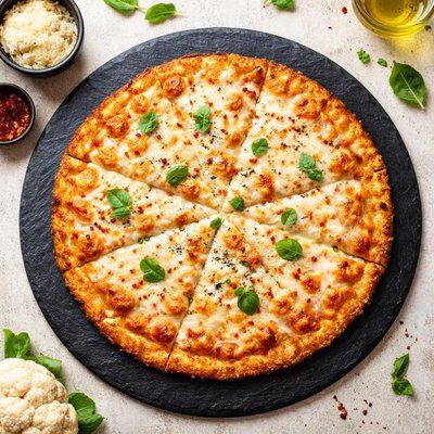 Cauliflower crust cheese pizza