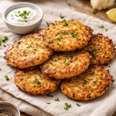 Cauliflower hash browns
