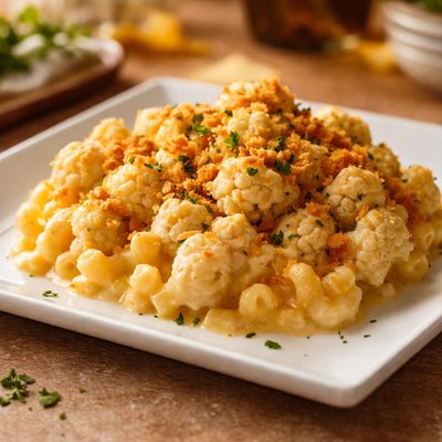 Cauliflower mac n cheese