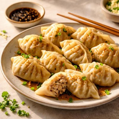 Cauliflower pork dumplings