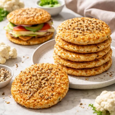 Cauliflower sandwich rounds