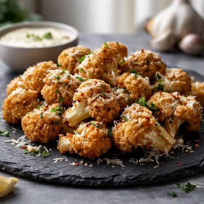 Cauliflower wings garlic parmesan