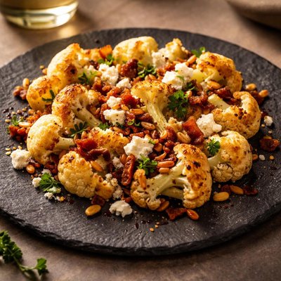 Cauliflower with boors and cheese