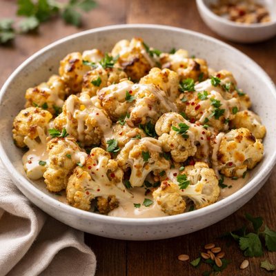 Cauliflower with sauce