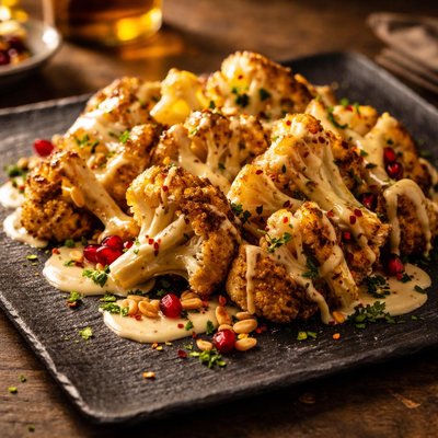 Cauliflower with tahini sauce