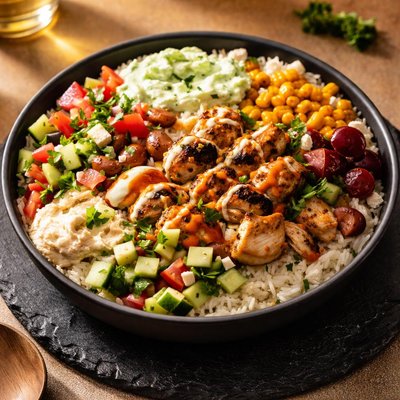 Cava chicken rice bowl