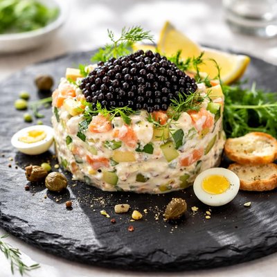 Caviar salad