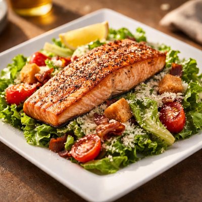 Ceaser salad salmon
