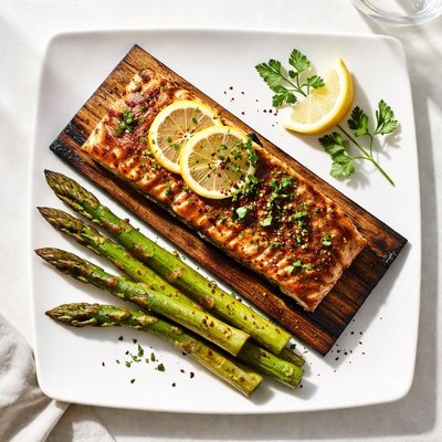 Cedar plank salmon