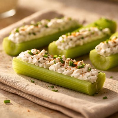 Celery stick with cheese