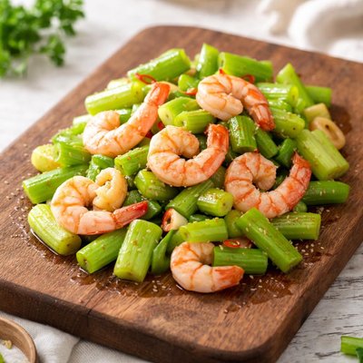 Celery with shrimp