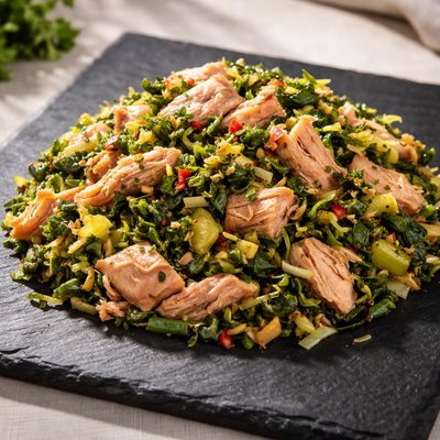 Century tuna with snow cabbage