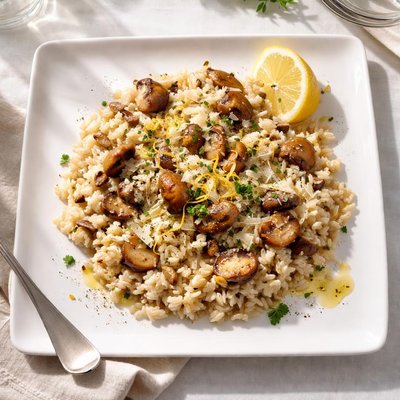 Cepe and lemon risotto