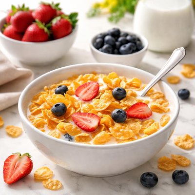 Cereal with corn flakes