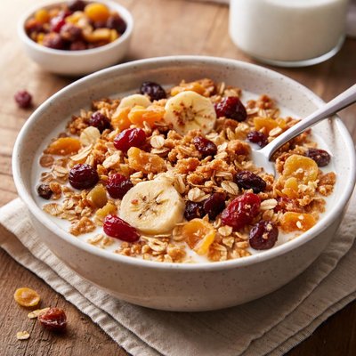 Cereal with dried fruit
