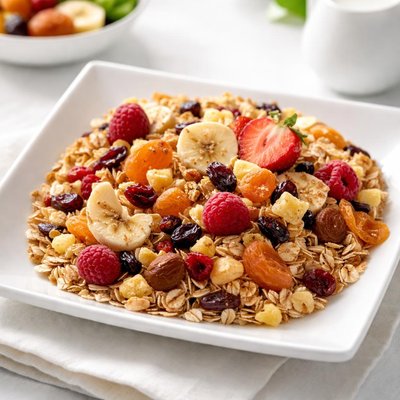 Cereal with dried fruits