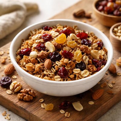 Cereal with nuts and dried fruit