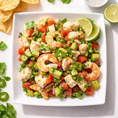 Ceviche shrimp and fish