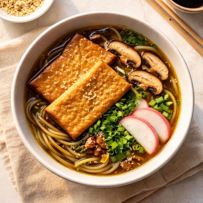 Cha soba kitsune soup