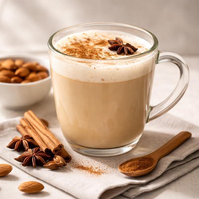 Chai latte with almond milk