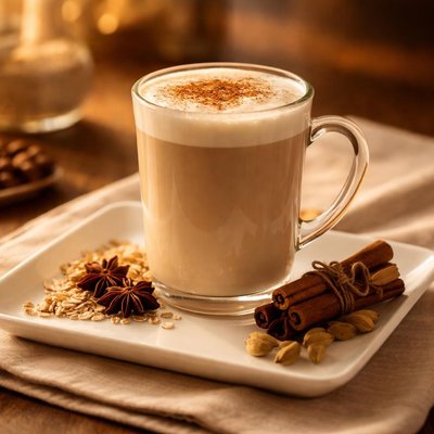 Chai latte with oat milk