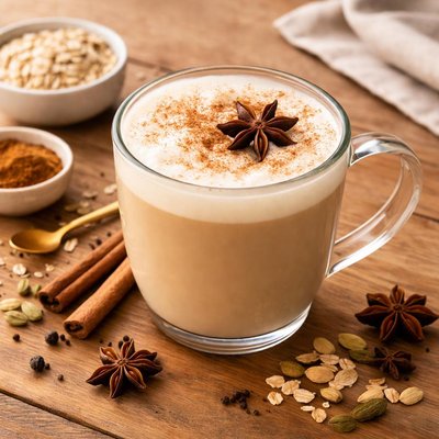 Chai oatmilk latte