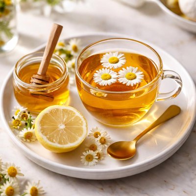 Chamomile tea with honey