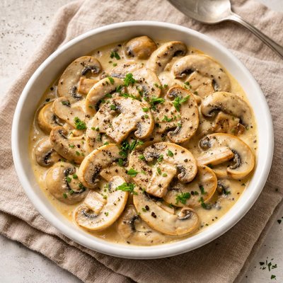 Champignons in rahmsauce