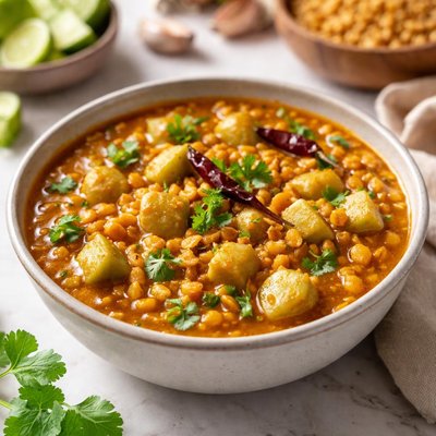 Chana dal with bottle gourd