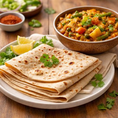 Chappathi with veg curry